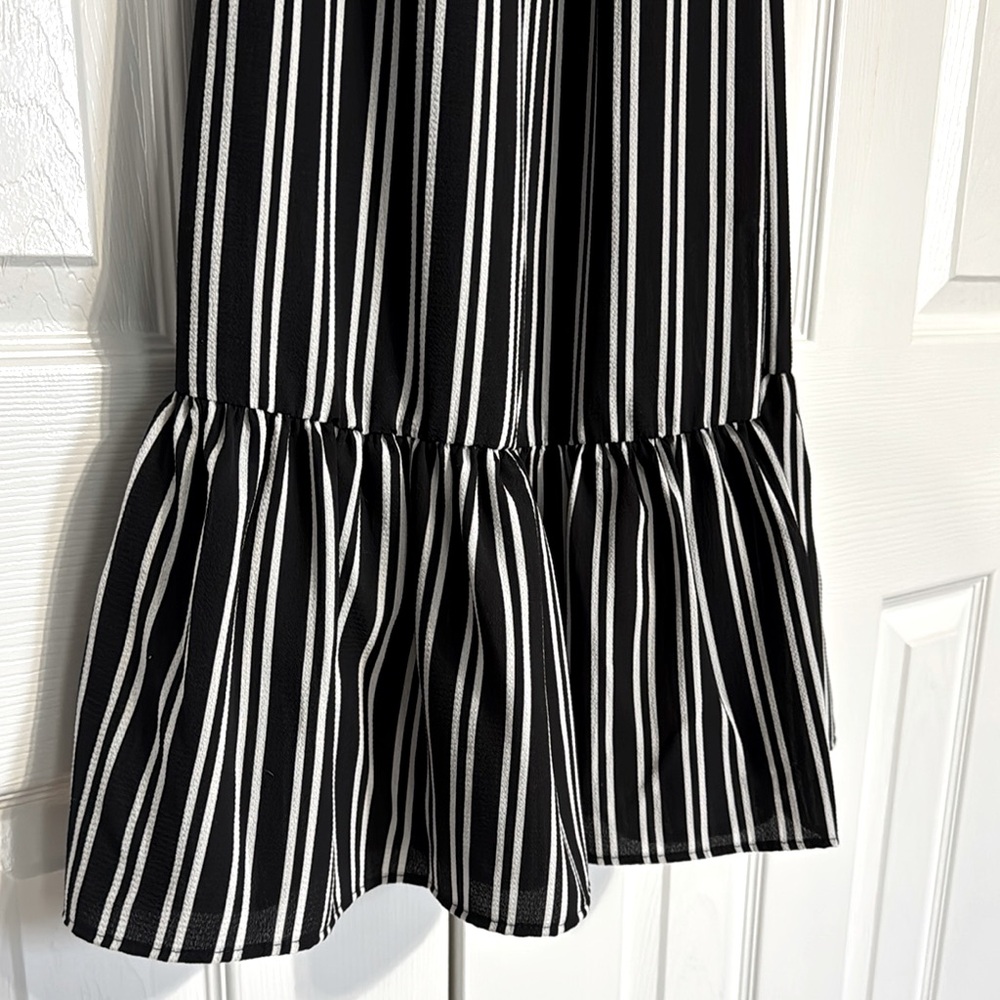 2 for $20✨Como Vintage Striped Off-Shoulder Midi Dress | Size Small - Picture 5 of 6